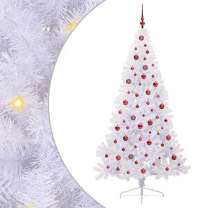 vidaXL Artificial Christmas Tree with Stand White 210 cm PVC and Steel