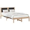 vidaXL Bed Frame with Headboard Black 120 x 200 cm Solid Pine Wood