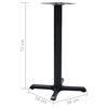vidaXL Bistro Table Leg Black 56x56x72 cm Cast Iron