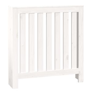 vidaXL Radiator Cover White 79.5x19x84 cm Solid Wood Pine