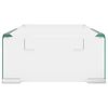 vidaXL TV Stand/Monitor Riser Glass Clear 40x25x11 cm