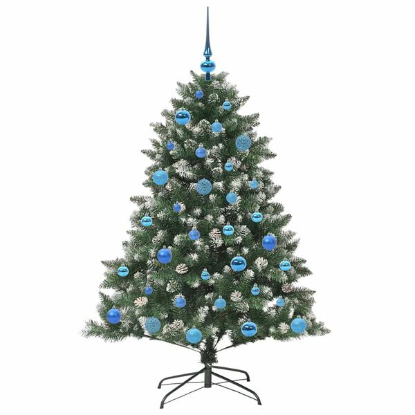 vidaXL Artificial Christmas Tree with 150 LEDs with Stand Green 150 cm
