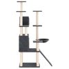vidaXL Cat Tree with Sisal Scratching Posts Dark Grey 154 cm