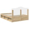vidaXL Bed Frame Sonoma Oak 150 x 200 cm Solid Pine Wood