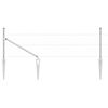 vidaXL Fence Post Silver 100 x 0.5 m (36 mm mesh) Steel