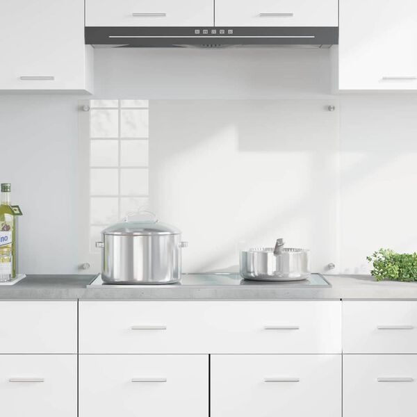 vidaXL Kitchen Backsplash Transparent 90 x 60 cm Tempered Glass