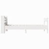vidaXL Bed Frame without Mattress White 90x190 cm Single Solid Wood Pine