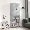 vidaXL Highboard Concrete Grey 69.5x34x180 cm Engineered Wood