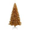 vidaXL Christmas Tree with 300 LEDs with Stand Gold 240 cm PET