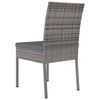 vidaXL 9 Piece Outdoor Dining Set with Cushions Poly Rattan Grey