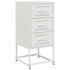 vidaXL Bedside Cabinets 2 pcs White 36x39x78 cm Steel