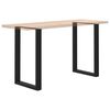 vidaXL Bar Table Legs U-Shaped 2 pcs Black 60x(90-91) cm Steel