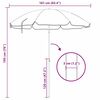 vidaXL Beach Parasol Blue and white 161 x 193 cm Polyester