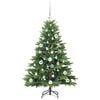 vidaXL Artificial Christmas Tree with 150 LEDs Green 120 cm PE and PVC