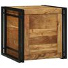 vidaXL Storage Box Brown and Black 50 x 50 x 50 cm Solid Acacia Wood