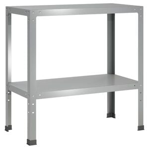 vidaXL Potting Table 100 x 40 x 80 cm Galvanised Steel Silver