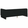 vidaXL Corner Bed Frame with Headboard Black 90 x 190 cm Fabric