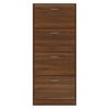 vidaXL Shoe Cabinet Brown Oak 63x24x147 cm Engineered Wood