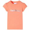 Kids' T-shirt with Cap Sleeves Neon Orange 140