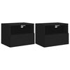vidaXL TV Wall Cabinets 2 pcs Black 40x30x30 cm Engineered Wood