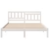 vidaXL Bed Frame with Headboard White 160 x 200 cm Solid Pine Wood