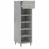 vidaXL Shoe Cabinet Concrete Grey 30x35x105 cm Engineered Wood