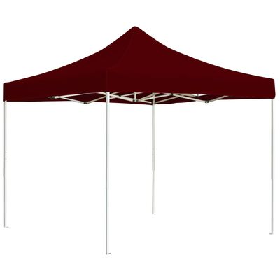 vidaXL Professional Folding Party Tent Aluminium 3x3 m Wine Red
