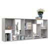 vidaXL Book Cabinet Concrete Grey 67x24x161 cm Engineered Wood