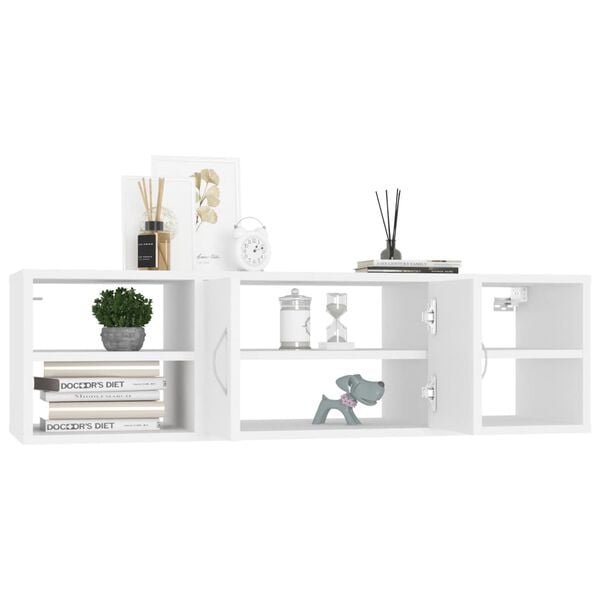vidaXL Wall Shelf White 102x30x29 cm Engineered Wood