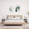 vidaXL Bedside Cabinets with LED Lights Wall-mounted 2 pcs Concrete Grey
