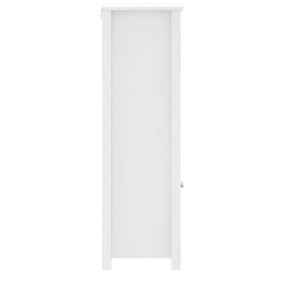 vidaXL Bathroom Cabinet BERG White 40x34x110 cm Solid Wood Pine
