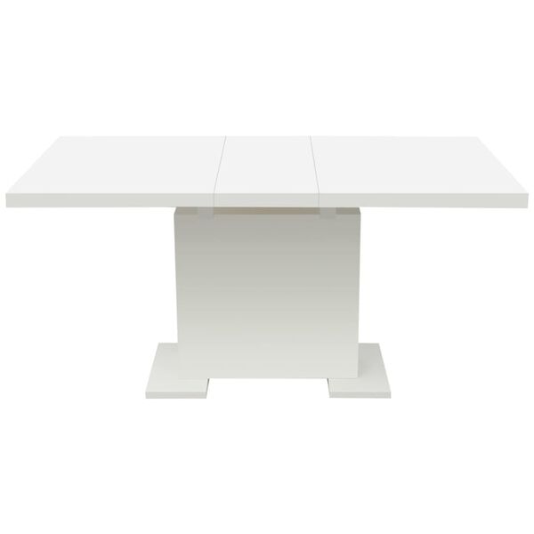 vidaXL Extendable Dining Table High Gloss White