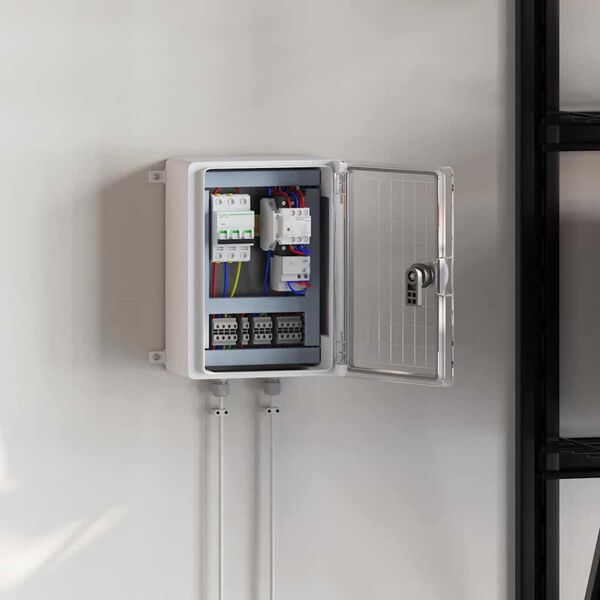 vidaXL Control Cabinet Grey 28 x 13 x 28 cm ABS Plastic