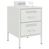 vidaXL Bedside Cabinets 2 pcs White 36x39x50.5 cm Steel