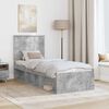 vidaXL Bed Frame Concerte Grey 75 x 190 cm Solid Pine Wood