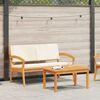 vidaXL Bistro Set with Cushion 2 pcs Brown Solid Acacia wood