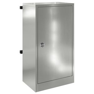 vidaXL Mailbox with Storage Black 30 x 20 x 55 cm Galvanised Steel