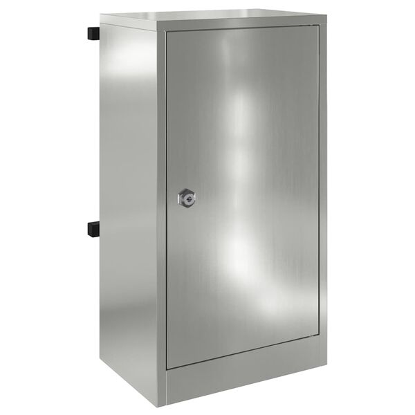 vidaXL Mailbox Black 30 x 23 x 55 cm Galvanised steel