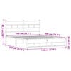 vidaXL Metal Bed Frame without Mattress Brown Oak 140x200 cm