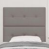 vidaXL LED Headboard with LED Strip Lights Manual Taupe 80 cm Fabric