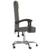 vidaXL Reclining Office Chair Grey Faux Leather