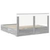 vidaXL Storage Bed Grey Sonoma 180 x 200 cm Engineered Wood