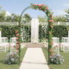 vidaXL Garden Arch Floral Green 115 x 37 x 231 cm