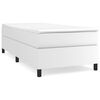 vidaXL Box Spring Bed Frame White Single Faux Leather