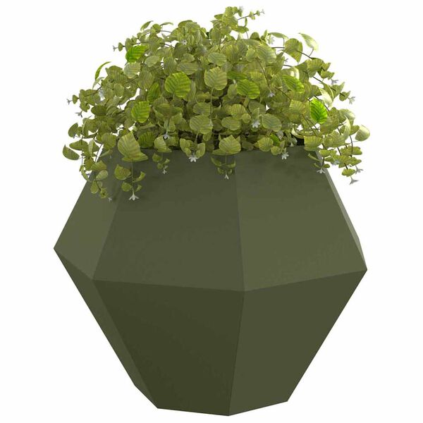 vidaXL Planter Olive Green 100 x 100 x 80 cm Steel