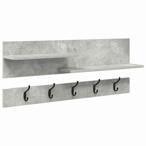 vidaXL Wall-Mounted Coat Rack Wall-Mounted Concrete Grey