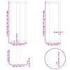 vidaXL Bar Table Legs T-Shaped 2 pcs White 40x35x(100-101) cm Steel