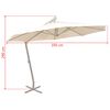 vidaXL Outdoor Umbrellas Beige Polyester