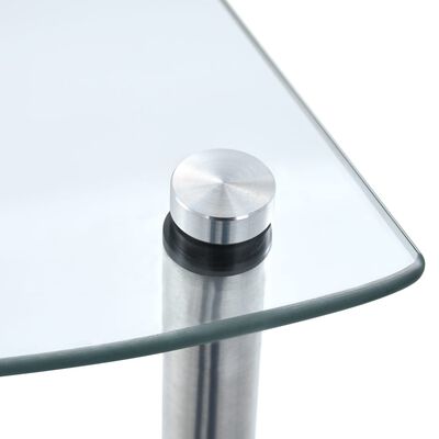 vidaXL 5-Tier Shelf Transparent 30x30x130 cm Tempered Glass