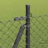 vidaXL Fence Post Grey 10 x 1.5 m (40 x 40 mm mesh) Steel and PVC